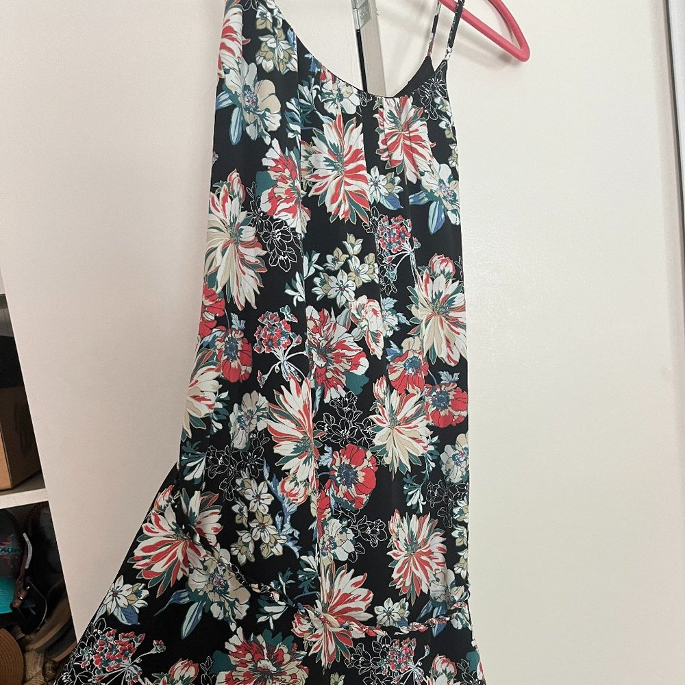 Floral Naked Zebra Dress with Rope Tie
